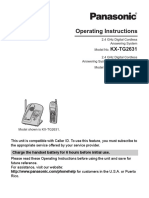 Operating Instructions: KX-TG2631