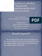 Bentuk Lingual, Bentuk Pragmatis