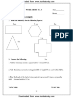 CBSE Class 4 Maths Revision Worksheet (78) - Fields and Fences