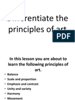 Differentiate The Principles of Art