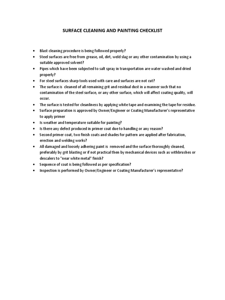 Surface Cleaning and Painting | PDF