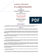 Paracelse - Le Livre de La Rçnovation Et de La Restauration PDF