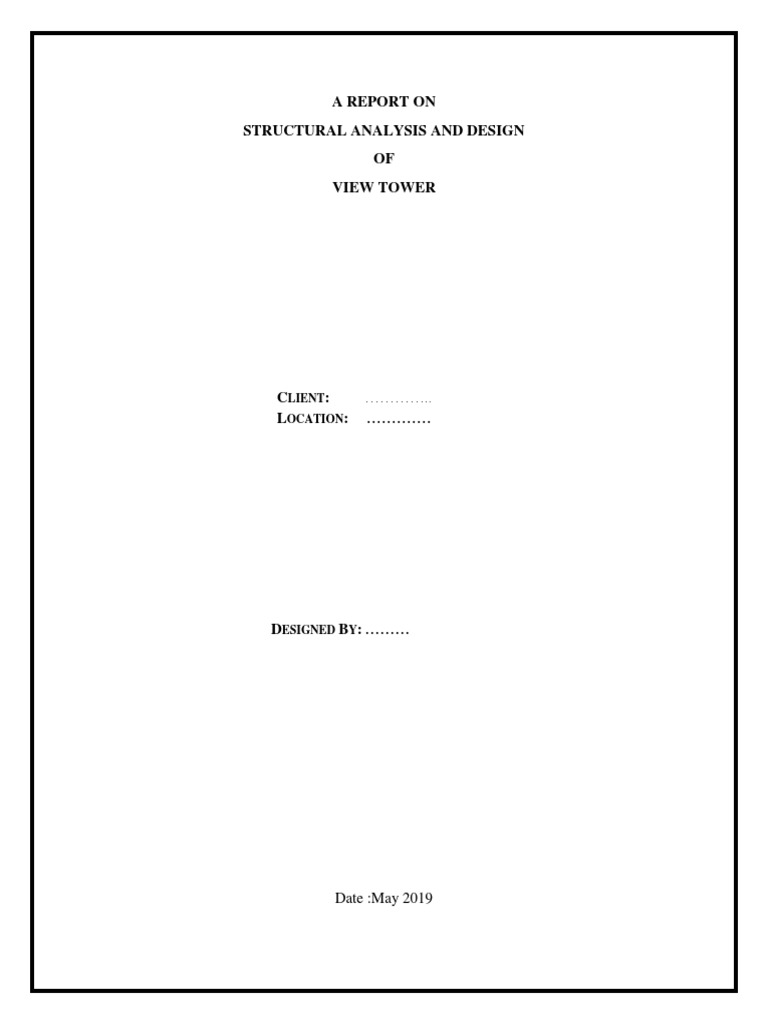Tower STR Report | PDF | Beam (Structure) | Foundation (Engineering)