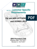 849 BWI Customer Specific Requirements For IATF16949 2016 Rev 0 27oct2017