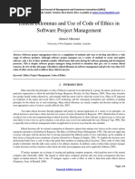 Ethical Dilemmas and Use of Code of Ethics in Software Project Management-167