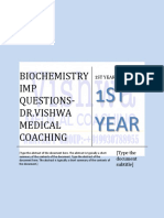 Biochemistry Imp Questions - DR - VISHWA MEDICAL COACHING, WHASTSAPP MEDICAL HELPLINE - +919930788955
