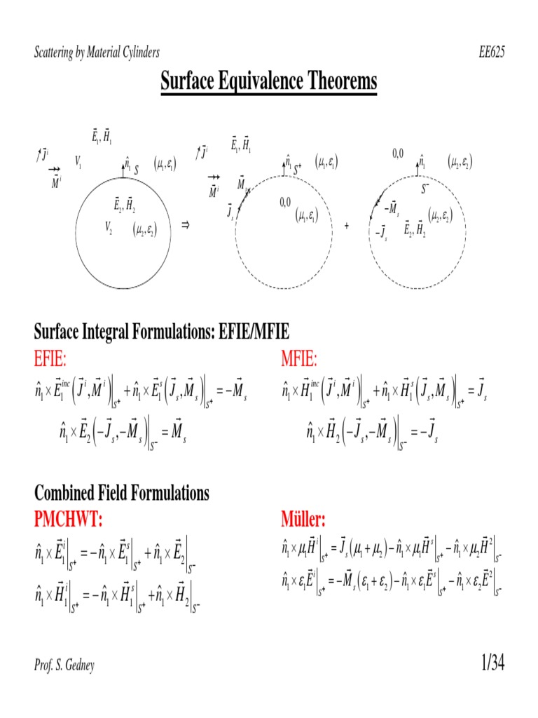 Surface Integral Equations in Scattering | PDF | Vector Space | Space