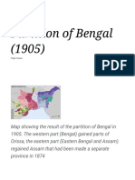 Partition of Bengal (1905) : Page Issues