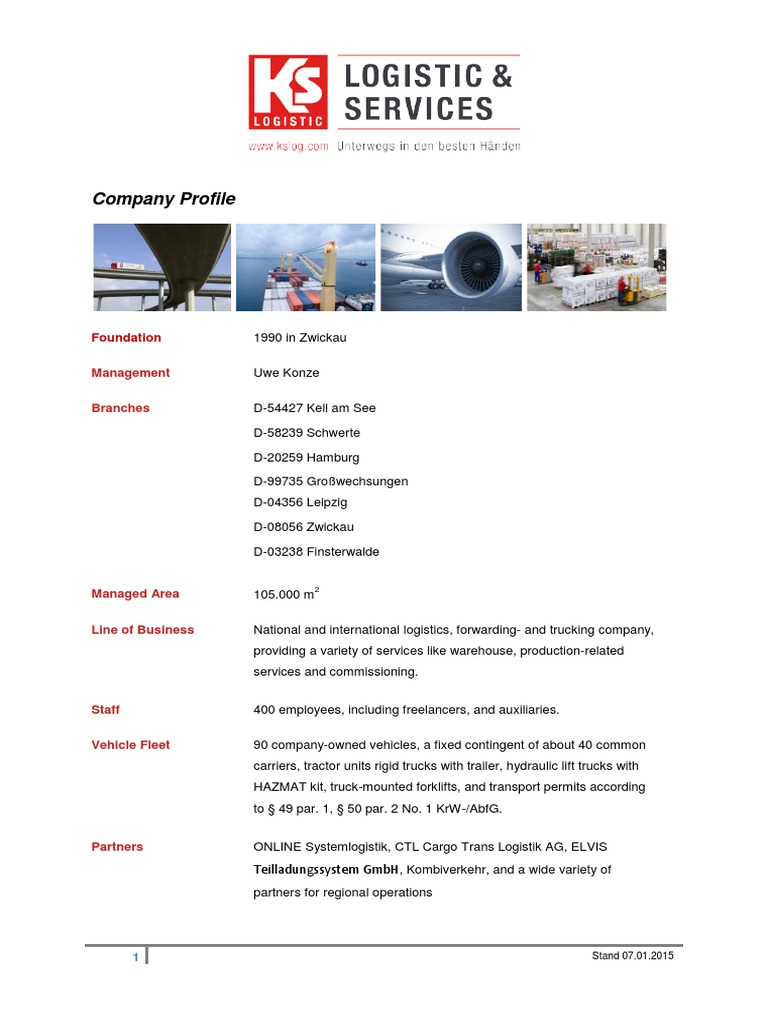 KS Logistics Company Profile Overview | PDF | Logistics | Supply Chain