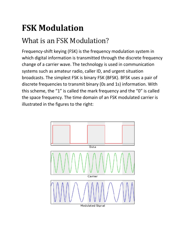 What Is An FSK Modulation? | PDF | Computers | Technology & Engineering