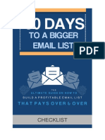 30 Dias para Uma Lista de Verificação para Uma Lista de E-Mail Maior