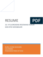 Resume: 10. 9 Fluorosensi Resonansi Nuklir Dan Efek Mossbauer