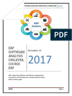 ERP Software Analysis Unilever, Course ERP: December 14