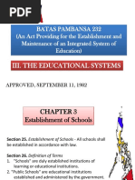 Batas Pambansa 232 (An Act Providing For The Establishment and Maintenance of An Integrated System of Education)