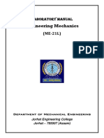 MECHANICAL LAB MANUAL COVERS FORCES, EQUILIBRIUM