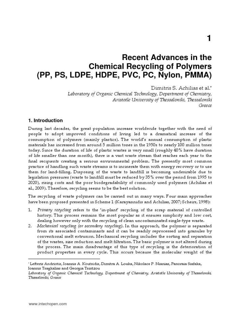 InTech-Recent Advances in The Chemical Recycling of Polymers PP Ps Ldpe ...