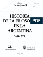 ALBERTO CATURELLI - Historia de La Filosofia en La Argentina Indice PDF