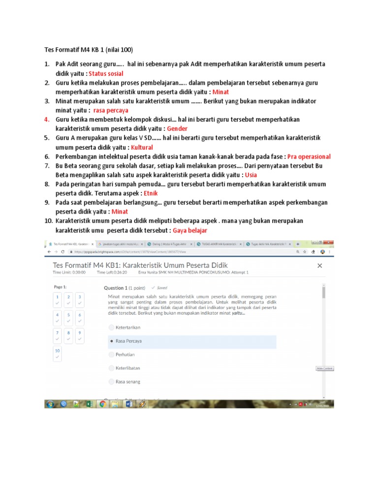 Tes Formatif M4 Ppg Daljab Nilai 100