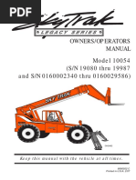 Owners/Operators Manual Model 10054 (S/N 19080 Thru 19987 and S/N 0160002340 Thru 0160029586)