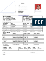 Ajeet Kumar Maurya Resume for OS Position