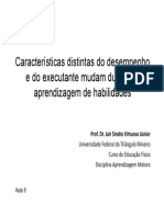 Aprendizagem motora e estágios de desenvolvimento da habilidade