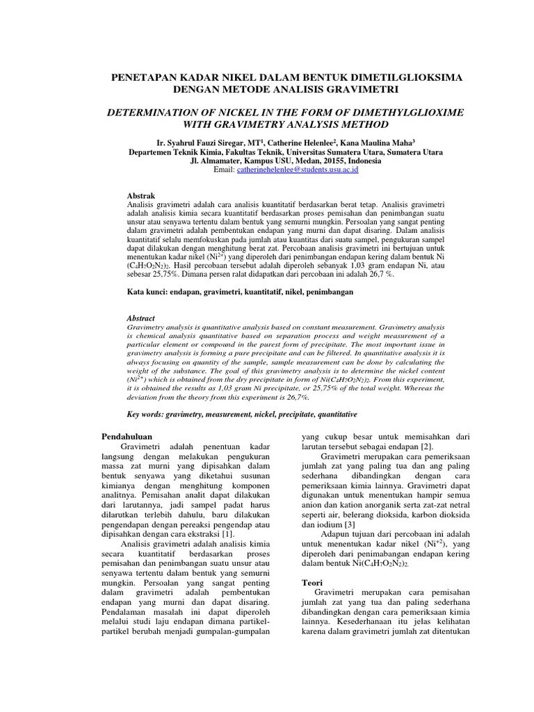 Jurnal Gravimetri Fix Docx