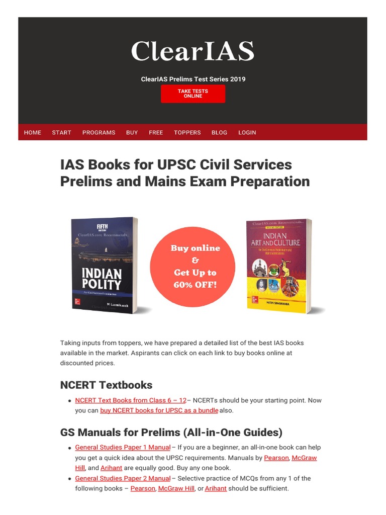 IAS Book List PDF | PDF | Textbook | Geography