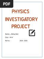 Physics Investigatory Project Abhay Class Xii PDF