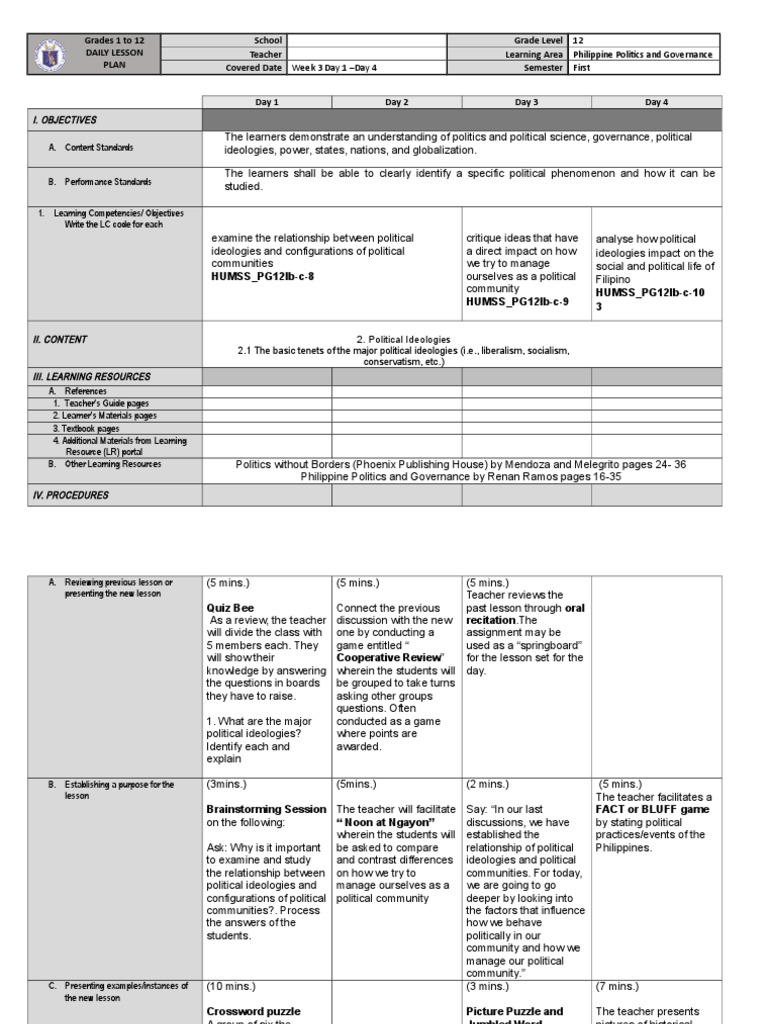 PPG Week C - Political Ideologies and Communities 03 | PDF | Ideologies ...