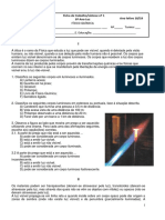 Físico-Química Nome: - # - Turma: - Data: - E. Educação