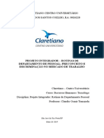 Projeto Integrador de Rotinas de Departamento Pessoal Ajustado