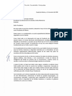 Carta de Felipe Calderón