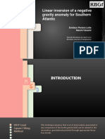 Linear Inversion of A Negative Gravity Anomaly For Southern Atlantic