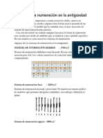 Sistemas de Numeración en La Antigüedad