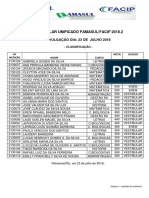 Vestibular Unificado Famasul/Facip 2018.2: Divulgação Dia: 23 de Julho 2018