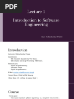 Introduction To Software Engineering: Engr. Hafiza Sundus Waleed