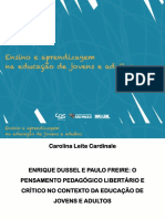 Enrique Dussel e Paulo Freire O Pensamento Pedagógico Libertário e Crítico No Contexto Da EJA