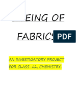 Dyeing of Fabrics. An Investigatory Proj