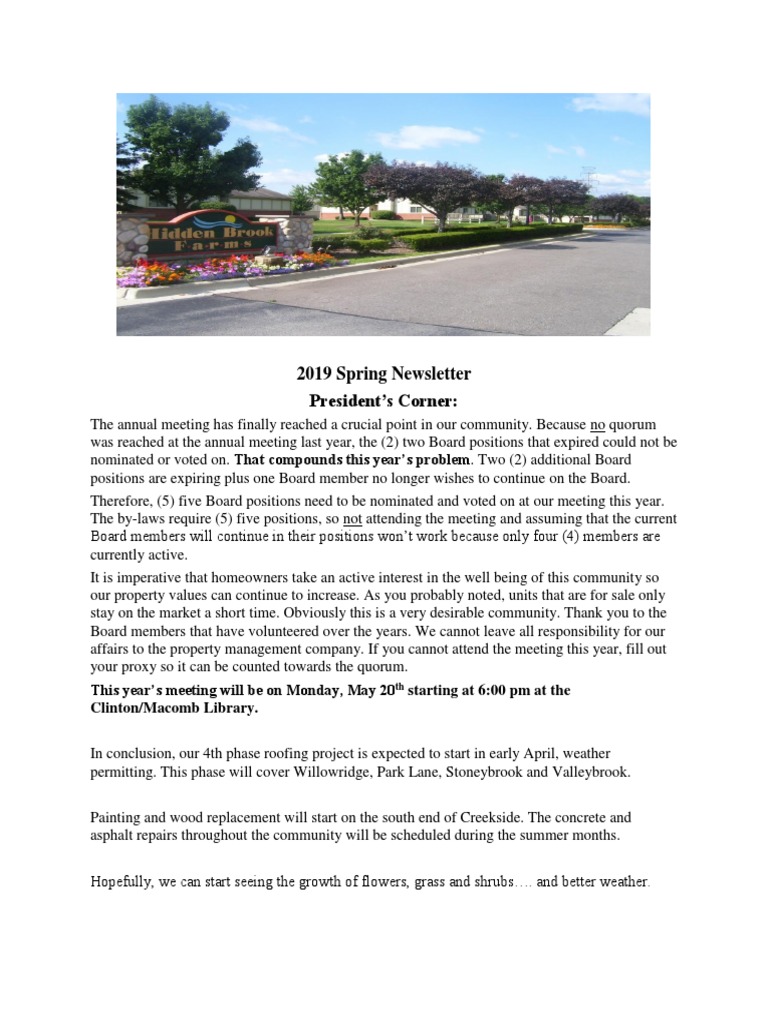 2019 Hidden Brook Farms Spring Update | PDF | Mulch | Nature