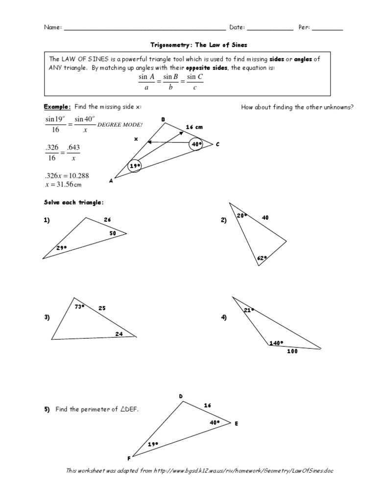 law-of-sine-pdf-sine-trigonometric-functions