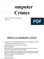 Computer Crimes: Subject: Information Technology Upper Six