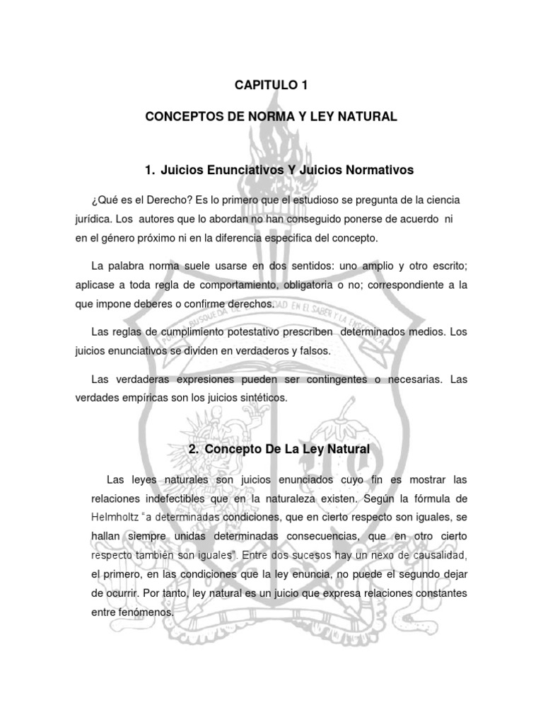 Concepto De Norma Y Ley Natural Eduardo Garcia Maynez
