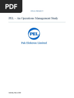 PEL Operations Management Project