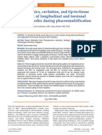 Fluid Dynamics, Cavitation, and Tip-To-Tissue Interaction of Longitudinal and Torsional Ultrasound Modes During Phacoemulsification