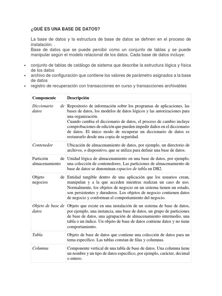 QU ES UNA BASE DE DATOS visual data 2
