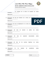 Dimensiones Del Ambiente de Área de Escalafón