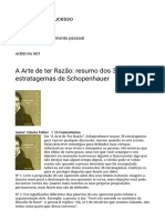 A Arte de Ter Razão - Resumo Dos 38 Estratagemas de Schopenhauer - Coaching para o Sucesso PDF