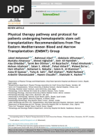 Physical Therapy and Protocol For Patients Undergoing Hematopoietic Stem Cell Transplantation