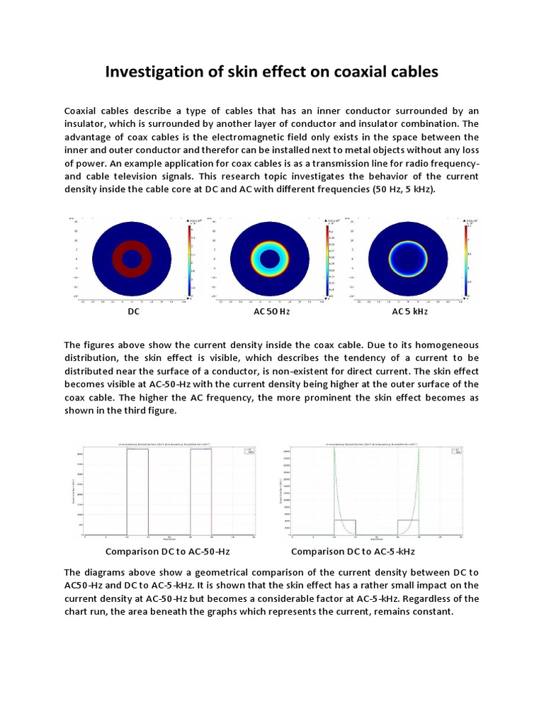 Skin Effect Analysis in Coaxial Cables | PDF | Coaxial Cable ...