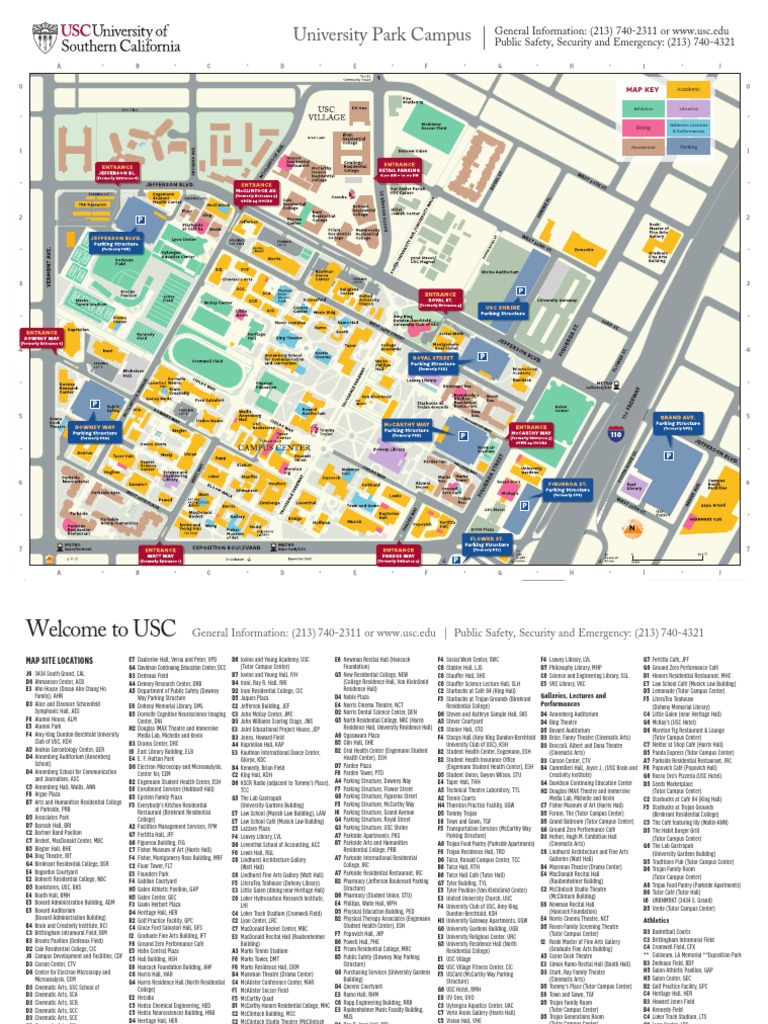 Usc Campus Map Pdf